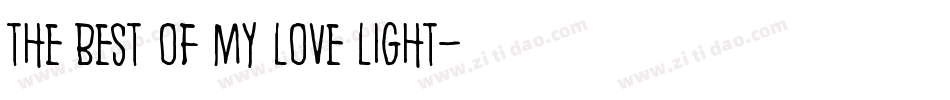 the best of my love light字体转换